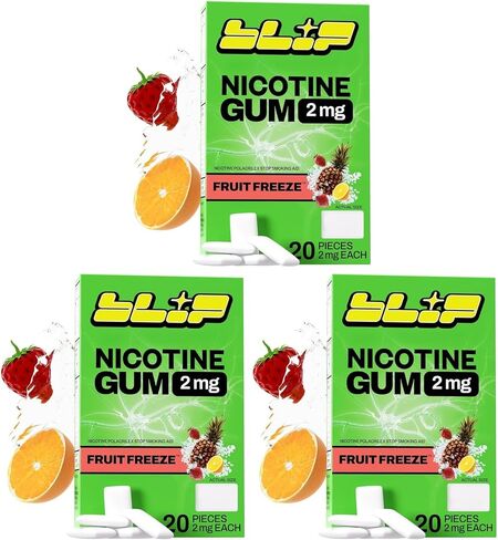 Blip NRT Nicotine Gum - 2mg Fruit Freeze (100 Count) - Help Quit Smoking Aid, Reduce Cravings - Nicotine Replacement in Kuwait