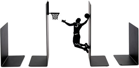Balvi Bookend Slam Dunk Colour Black Basketball Player Support for Books 2 Units Metal in Kuwait