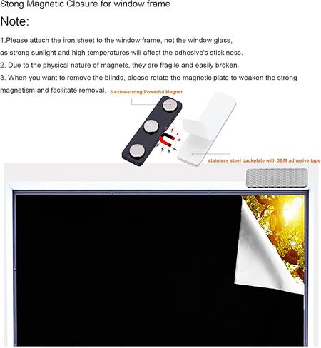 Blackout Curtains for Bedroom and Living Room Portable DIY Windows Blackout Curtain Shades Window Blinds with Stickers for Kids Baby Nursery Office and Travel Use, Cut to Any Size Shape (118"x 57") in Kuwait