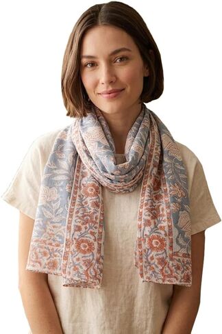 Rastogi Handicrafts hand block printed Indian traditional design 70x20 inch mini Stoll, Scarf and Sarong for girls 100% Pure cotton(Scarfs-10) in Kuwait
