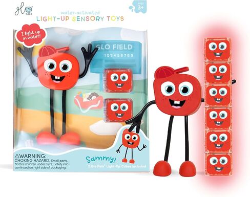 لعبة الاستحمام Glo Pals Sammy التي تعمل بالماء مع 6 مكعبات مضيئة قابلة لإعادة الاستخدام للعب الحسي in Kuwait