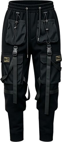 MOKEWEN Men's Jogger Cargo Techwear Streetwear Ankle Casual Harem Pants with Pocket in Kuwait