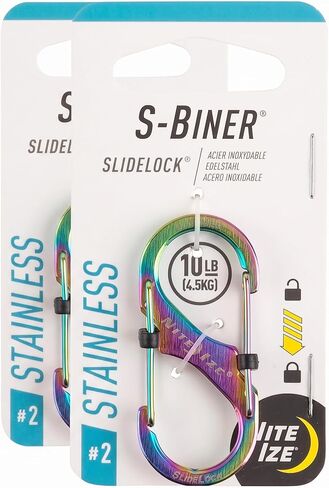 Nite IZE S-Biner SlideLock Stainless Steel, Size #2, Spectrum in Kuwait