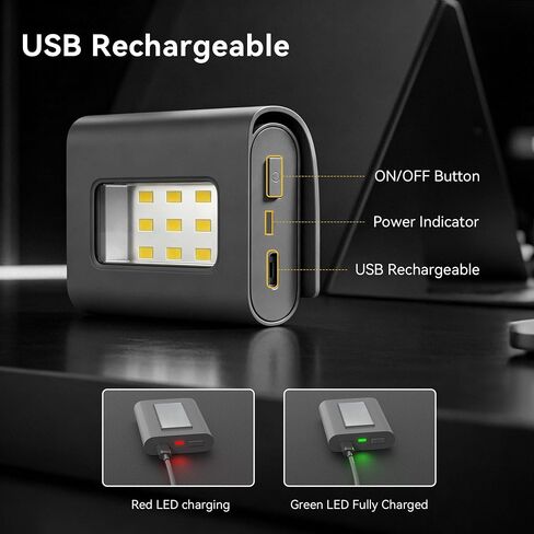 HOKOILN 2 Pack Outdoor Night Running Lights, LED Running Lights for Runners with Rechargeable Battery for Camping, Hiking, Walking, Jogging, Outdoor Adventure in Kuwait