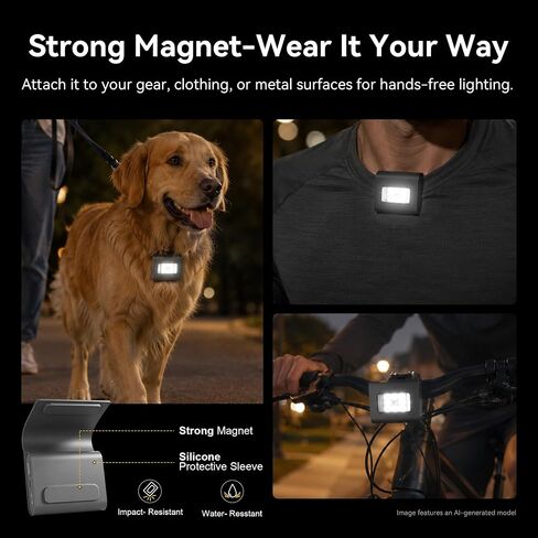 HOKOILN 2 Pack Outdoor Night Running Lights, LED Running Lights for Runners with Rechargeable Battery for Camping, Hiking, Walking, Jogging, Outdoor Adventure in Kuwait
