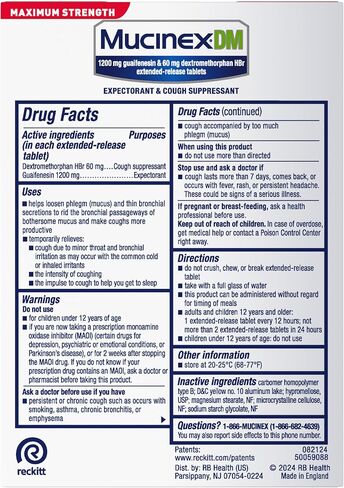 Mucinex DM Maximum Strength, 48 Tablets in Kuwait