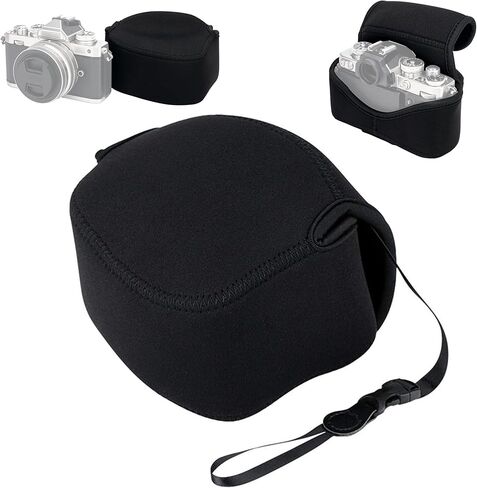 JJC Soft Neoprene Digital Camera Case Pouch Compact Bag Protector with Anti-Lost Inner Strap for Sony ZV-E10 A6500 A6400 A6300 A6100 A6000 A5500 A5100 with E 16-50mm Lens | w Anti-Lost Strap,Camera Bag for Leica DLUX8, XM5 w XF 23mm F2.8, ZV-E10 A6100 A65 in Kuwait