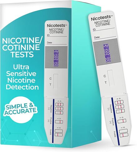 Most Sensitive Available - 10 ng - Nicotine Test: 5 Test Package from NicoTests® in Kuwait