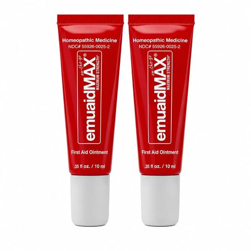 emuaid EMUAIDMAX Ointment Travel Size 0.35 oz (2 Pack) - Steroid-Free. Fast Relief for Eczema, Psoriasis, Contact Dermatitis, Lichen Sclerosus in Kuwait