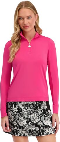 Stella Parker Women's 1/2 Zip Long Sleeve Pull Over Floral Top in Kuwait