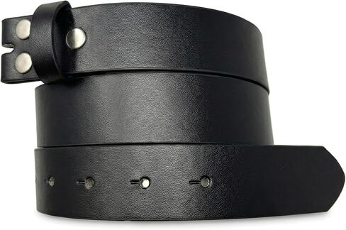 BC Belts Womens Leather Belt Strap with Smooth Grain Finish 1.25" Wide with Snaps in Kuwait