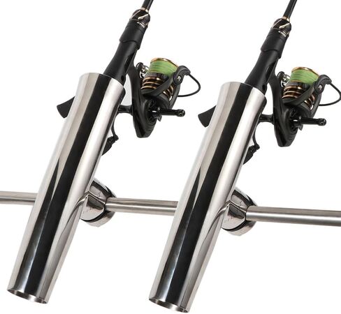 Stainless Tournament Style Clamp on Fishing Rod Holder for Rails 1-1/4" to 2" in Kuwait