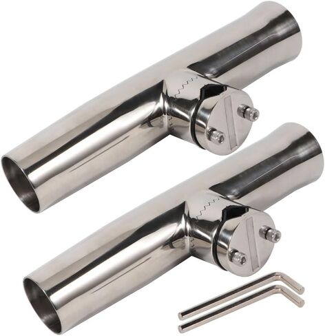 Stainless Tournament Style Clamp on Fishing Rod Holder for Rails 1-1/4" to 2" in Kuwait