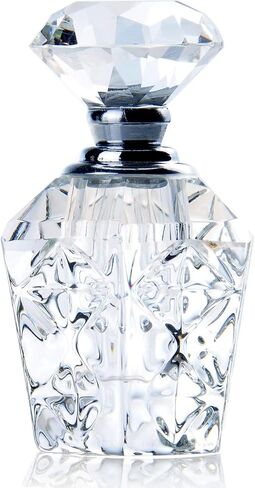 H&D HYALINE & DORA Clear Art Carved Crystal Empty Mini Refillable Perfume Bottle in Kuwait