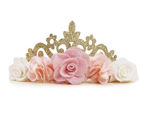 Baby Girl Floral Headband Flower Crown Elastic Hairband for Newborn Toddler in Kuwait