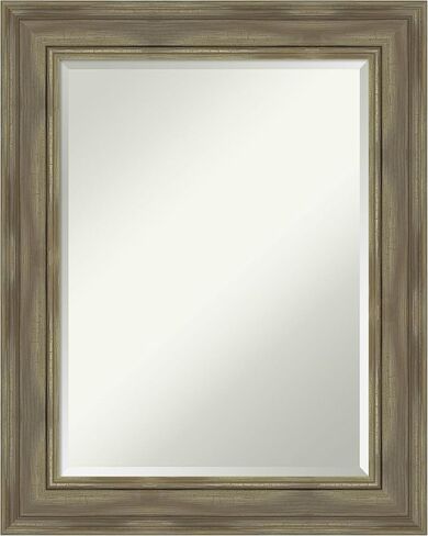 Amanti Art Wood Bathroom Mirror, Craftsman White Wall Mirror for use as Bathroom Vanity Mirror Over Sink (35 x 45 in.) Beveled Mirror, White Mirror, Casual Mirror from WI, USA in Kuwait