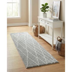Rugs.com Soft Touch Shag Collection Area Rug – 2x3 Cloud Gray Shag Rug Perfect for Entryways, Kitchens, Breakfast Nooks, Accent Pieces in Kuwait