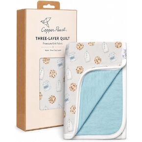 Large Premium Knit Baby 3 Layer Stretchy Quilt Blanket Chip by Copper Pearl in Kuwait