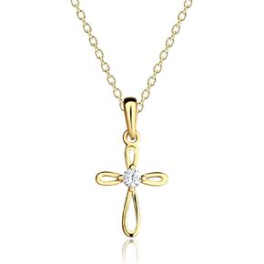 Cherished Moments Girl's Sterling Silver First Communion Infinity Cross Pendant Necklace with CZ in Kuwait