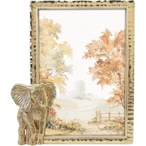 GIFTY GIFTY Modern Elephant Gold Picture Frame 4x6 Picture Frame 4x6 inch Gold Frame Photo Frame for Tabletop Display Photo Frames Gold Frames Perfect for Home Decor Wedding Vacation Graduation in Kuwait
