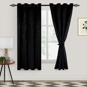 XWZO Purple Velvet Curtains 90 Inches Long, Elegent Soft Luxury Curtains for Living Room, Thermal Insulated Room Darkening Purple Curtain for Bedroom Decor, Velvet Drapes Set 2 Panels in Kuwait