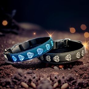 Subversive USB-C led Light up Airtag Dog Collar, Subversive 3D Sunflower Design Comfortable and Soft Material,Multicolored Lighting (Purple, S(11.8-15.7")) in Kuwait