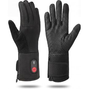 Professional Heated Motorcycle Gloves,Electric Rechargable Battery Gloves for Men Women,Winter Waterproof Riding Ski Bicycle Cycling Hunting Fishing Snowboarding Gloves Hand Warmer (Black, Large) in Kuwait
