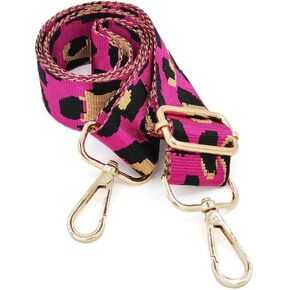Womens Girls Crossbody Straps for Purses Pink Leopard Print Adjustable Guitar Strap for Handbags in Kuwait