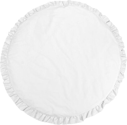 ABREEZE Baby Cotton Play Mat Soft Crawling Mat White Detachable Washable Game Blanket Floor Playmats Kids Infant Child Activity Round Rug Home Room Decor (Dark Grey) in Kuwait