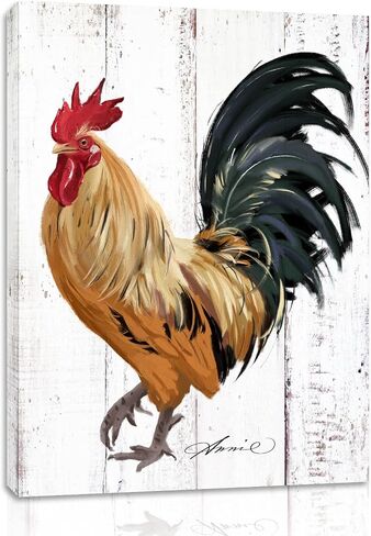 Rooster Kitchen Decor Wall art - Farmhouse Canvas Painting Picture Prints Artwork for Home Kitchen Decor in Kuwait