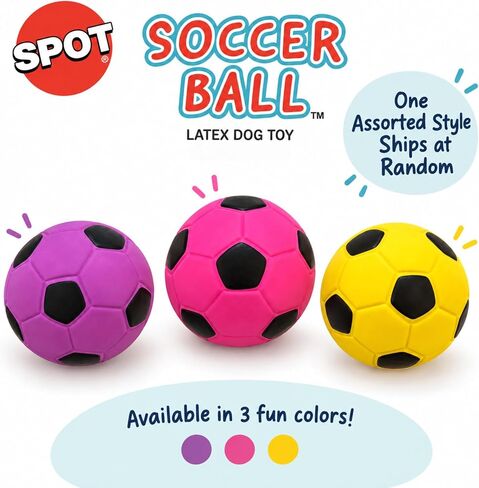 Ethical Stuffed Latex Soccerball Dog Toy - 1 Count (Color May Vary),Small Breeds in Kuwait