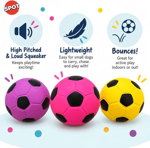 Ethical Stuffed Latex Soccerball Dog Toy - 1 Count (Color May Vary),Small Breeds in Kuwait