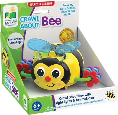The Learning Journey Early Learning - Crawl About Bee - Crawling Toys for Babies 6-12 Months - Bright Lights and Fun Melodies - Award Winning Toys in Kuwait