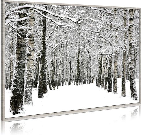Wallsup DECOR أشجار الغابات لوحة فنية جدارية من القماش - منظر الغابة الطبيعية، صورة المشهد، أشعة الشمس الزرقاء، منظر طبيعي متماسك، لوحة فنية لجدران المنزل، غرف المعيشة، غرف النوم in Kuwait
