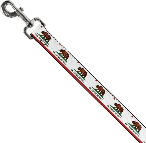 Buckle-Down Pet Leash - California State Flag White - 4 Feet Long - 1" Wide in Kuwait