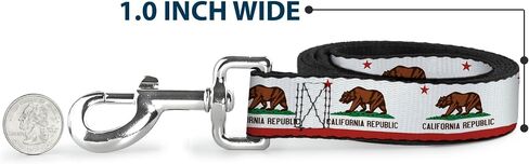 Buckle-Down Pet Leash - California State Flag White - 4 Feet Long - 1" Wide in Kuwait