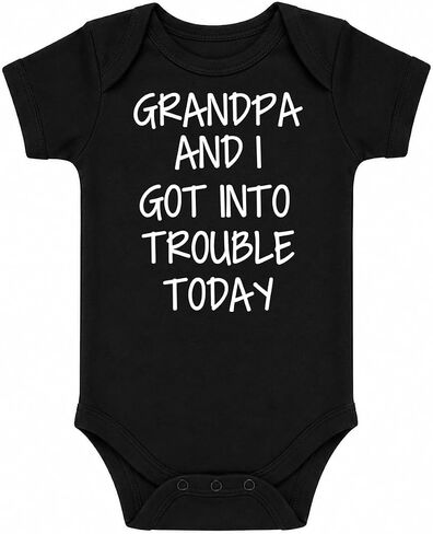 CBTwear Grandpa and I Got In Trouble Today Funny Baby Bodysuit in Kuwait