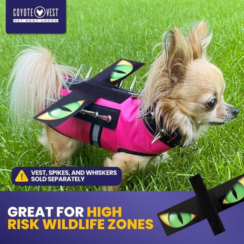 CoyoteVest Waterproof Flexible Hawk Eyes for Dog Protection | Light Weight Plastic Sheet with Double Sided Velcro | Help Prevent Attacks from Birds of Prey in Kuwait