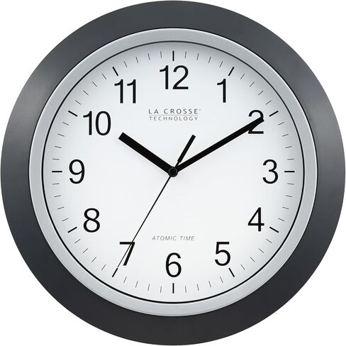 La Crosse Technology WT-3129B 12 Inch Atomic Analog Wall Clock, Pack of 1, Black in Kuwait