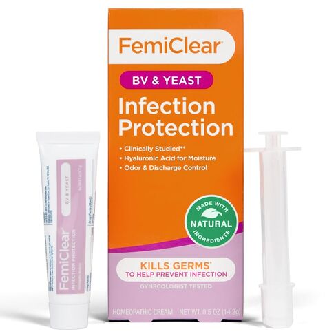 FemiClear BV & Yeast Infection Protection Vaginal Cream, Made with Natural Ingredients, Homeopathic Feminine Care in Kuwait