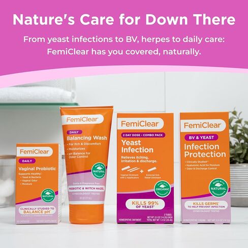 FemiClear BV & Yeast Infection Protection Vaginal Cream, Made with Natural Ingredients, Homeopathic Feminine Care in Kuwait