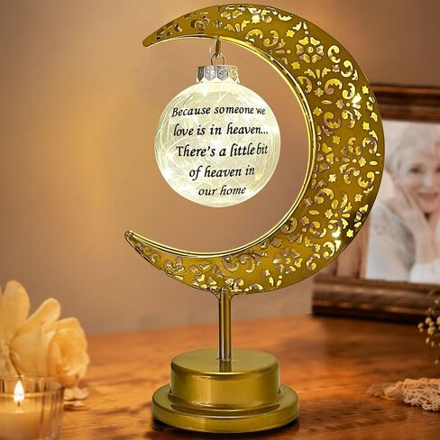 Mayamila Sympathy Gifts Memorial Moon Shaped Ornament Gifts in Memory of Loved One Bereavement Gifts Remembrance Gifts Condolence Gifts for Loss of Mother Loss of Father Christmas Home Decorations in Kuwait