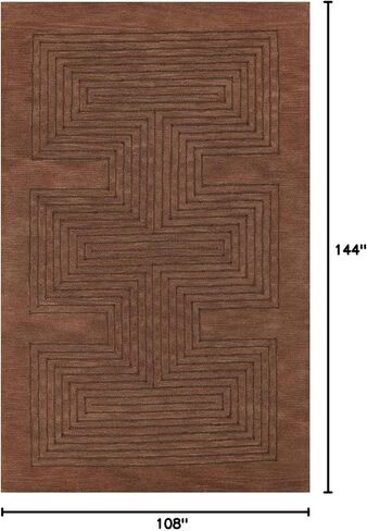 Momeni Simba Wool Hand Tufted Contemporary Indoor Area Rug, Copper in Kuwait