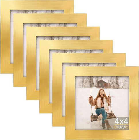 إطارات صور مربعة مقاس 8 × 8 من TOFOREVO مجموعة من 6 إطارات صور من الخشب الريفي للتركيب على الحائط أو عرض الطاولة in Kuwait