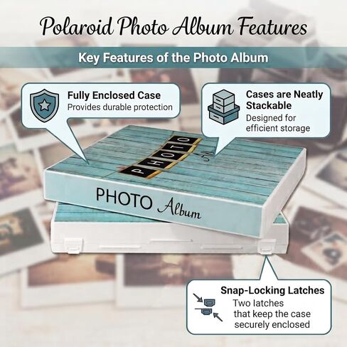 UniKeep Photo Album Complete With 25 Photo Pages to Hold 200 Standard Polaroid Photos in Kuwait