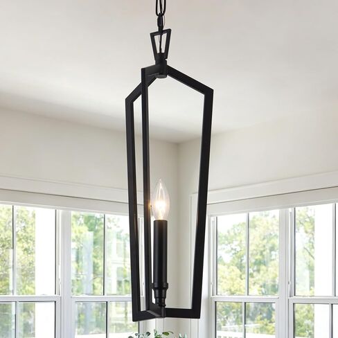 Vezzio Rectangle Gold Chandelier,6-Light Chandelier with Linen Fabric Shade, Modern Farmhouse Chandeliers Light Fixture for Dining Room and Kitchen Island (Gold Leaf)… in Kuwait