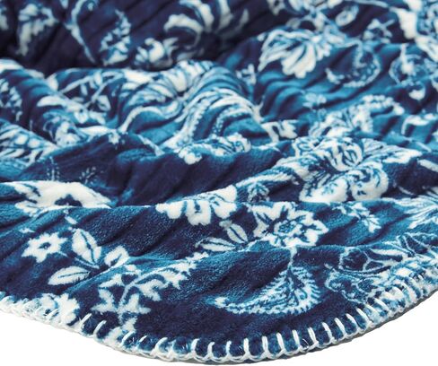 Northwest Ashford Home Cozy Silk Touch Ribbed Throw Blanket with Sherpa, Dharma 50 x 60 inches in Kuwait