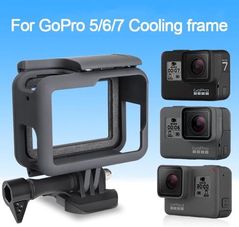 Frame Case Shell Protector Housing Army Green + Lone Screw + Base Mount for Go Pro Hero 5 6 7 Black New Accessories (Black Color) in Kuwait