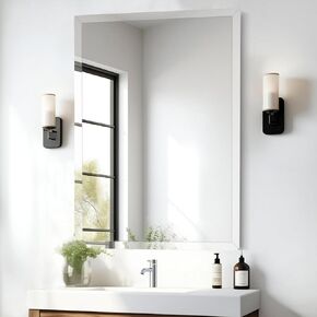 24x36 Inch Rectangle Frameless Mirror, Beveled Bathroom Mirror, Frameless Wall Mirror with 1" Beveled Edge for Bathroom Vanity, Entryway, Living Room in Kuwait