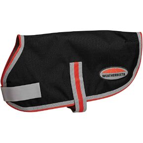 معطف للكلاب من WeatherBeeta ComFiTec 1200D Therapy-Tec، أسود/فضي/أحمر، 20 بوصة in Kuwait
